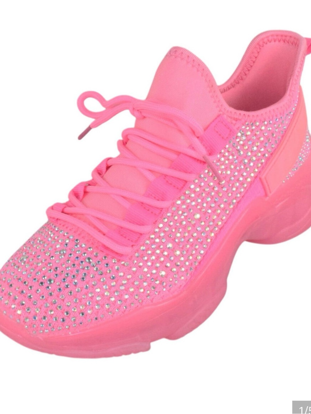 Women’s Pink Crystal-Embellished Fashion Sneaker